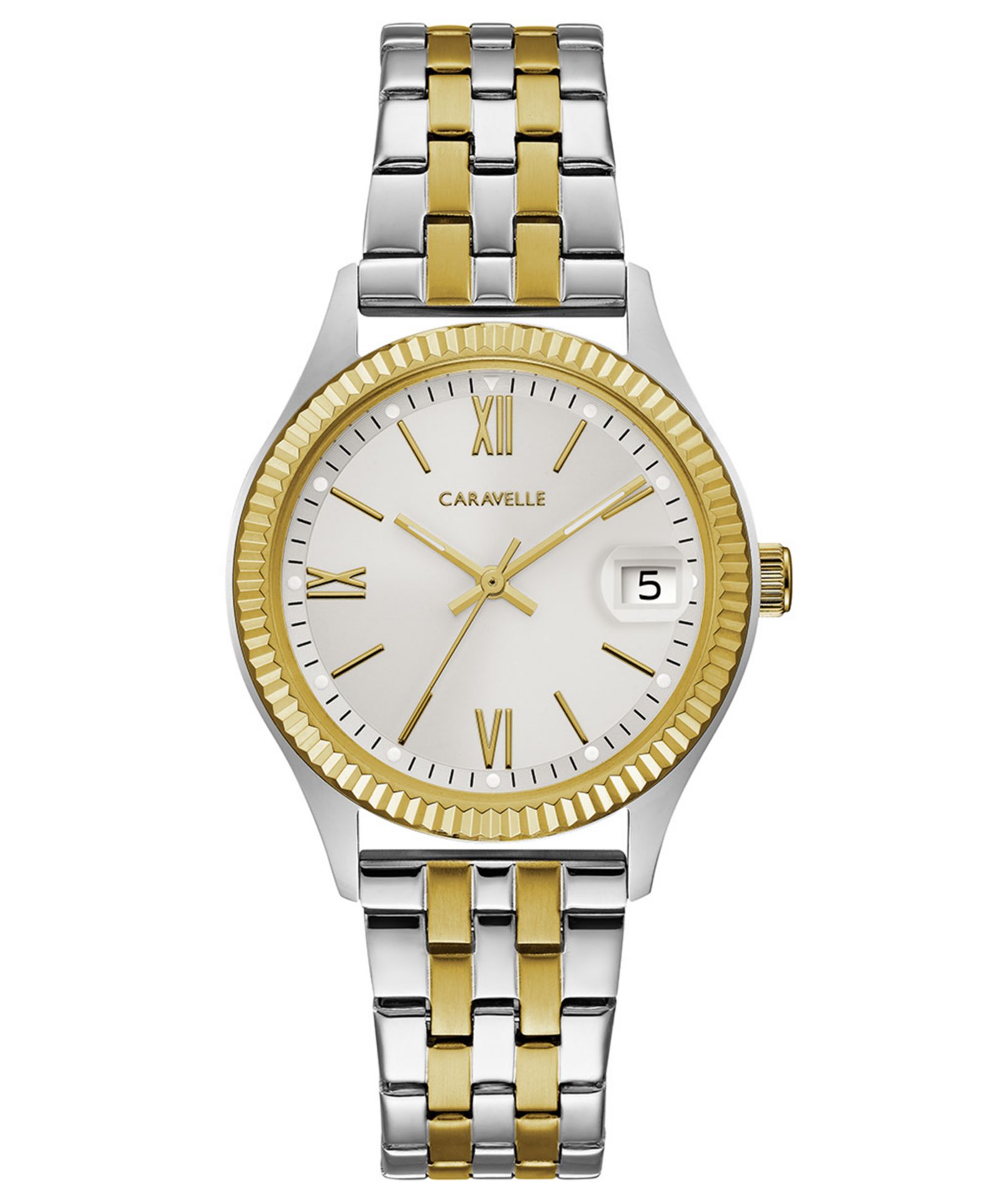 Часы Caravelle Designed by Bulova Two-Tone Stainless Steel Bracelet Женские 32mm