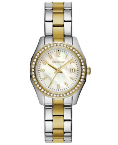 Женские часы Caravelle Designed by Bulova Two-Tone Stainless Steel Bracelet 28mm