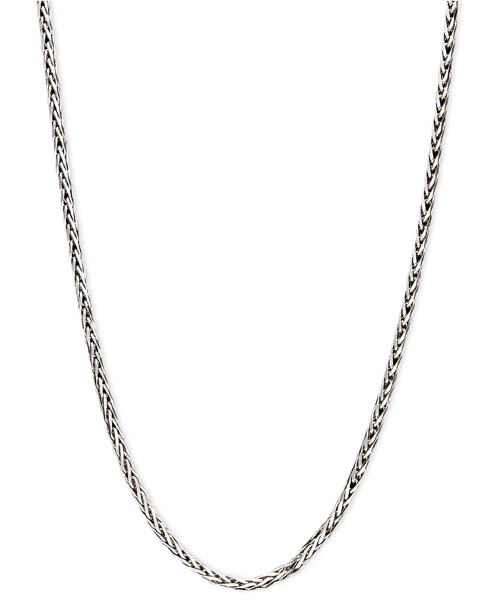Ожерелье из белого золота 14k, цепь Diamond Cut Wheat 18" (9/10mm)