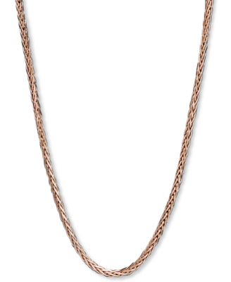 Колье из розового золота 14k, цепь Wheat 18" (9/10mm)