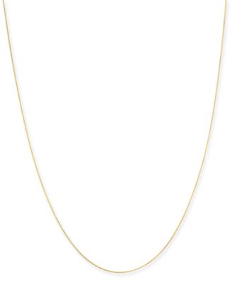 14k Gold Necklace, 20" Diamond Cut Wheat Chain (9/10mm)