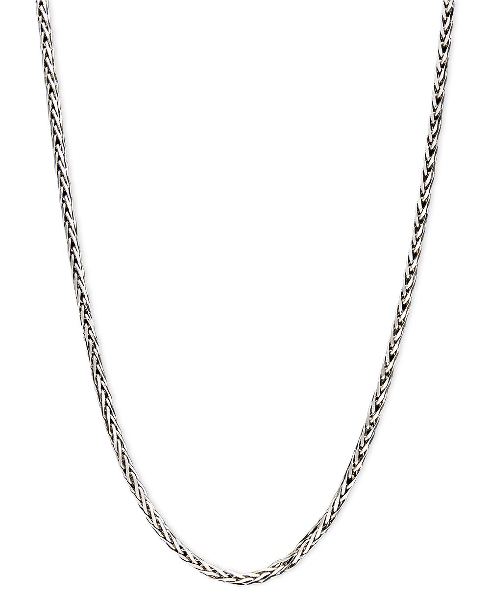 Ожерелье 14k White Gold, 20" Diamond Cut Wheat Chain (9/10mm)