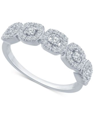 Кольцо Diamond Halo Cluster (1/4 ct. t.w.) в 10k желтом, белом или розовом золоте