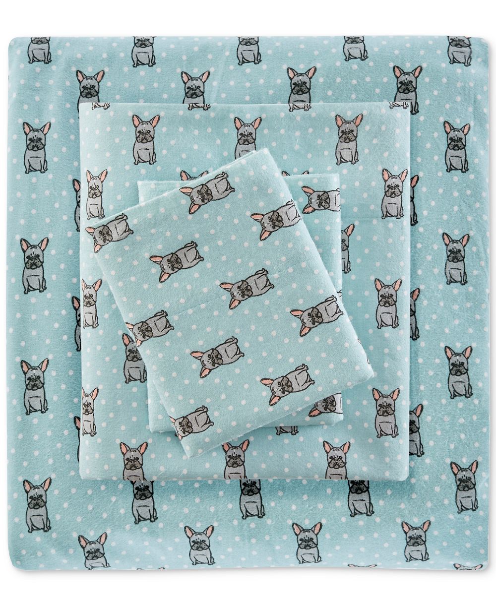Madison Park Novelty Printed Cotton Flannel 4-Pc. Sheet Set, California King
