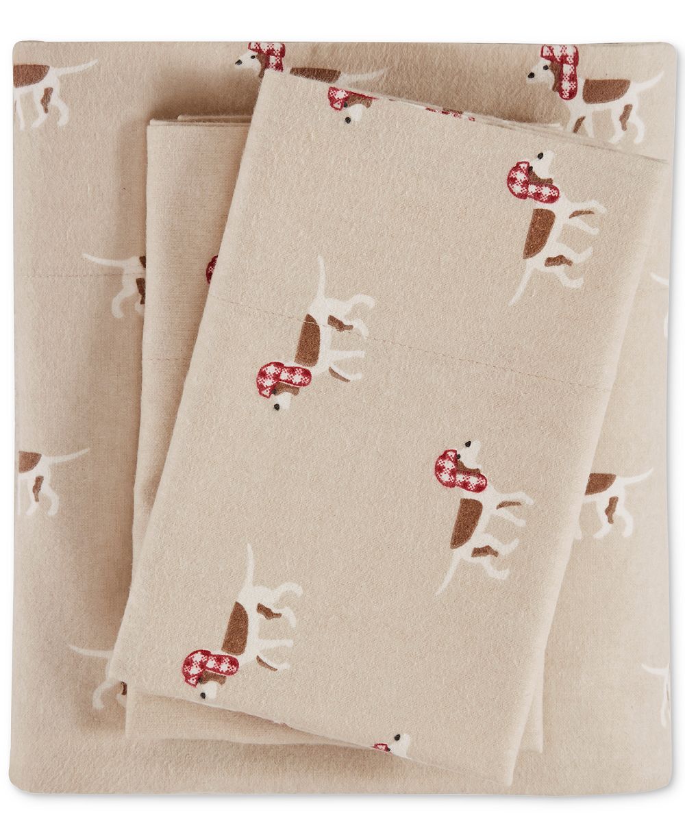 Woolrich Printed Cotton Flannel 3-Pc. Sheet Set, Twin