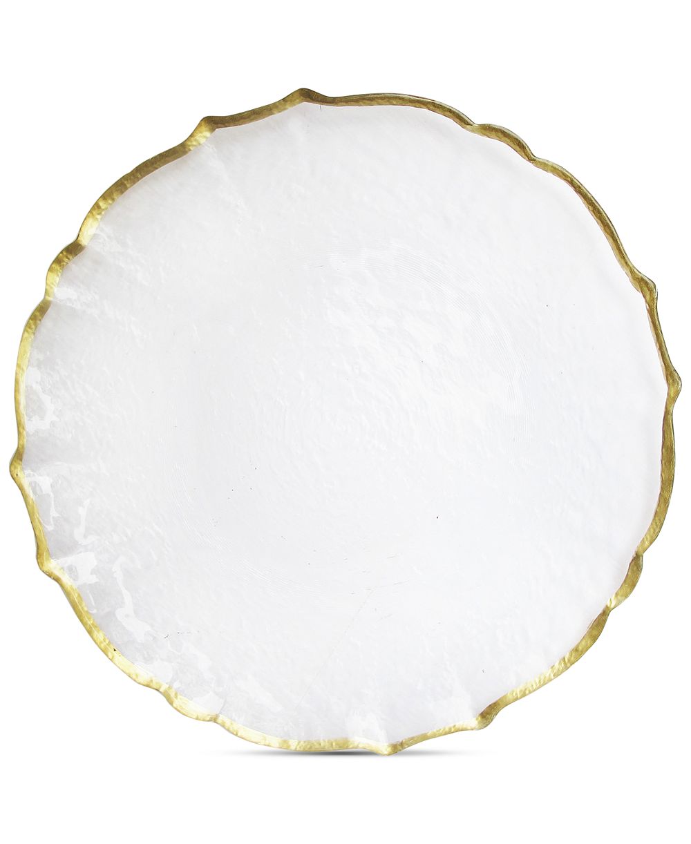 Jay Import American Atelier Ice Queen с золотым ободом зарядная тарелка