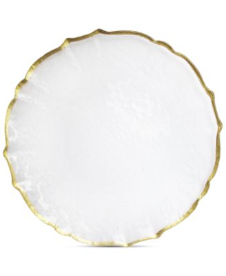 Jay Import American Atelier Ice Queen With Gold-Tone Rim Charger Plate