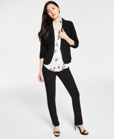 Женский блейзер BCX Juniors' Ruched 3/4-Sleeve