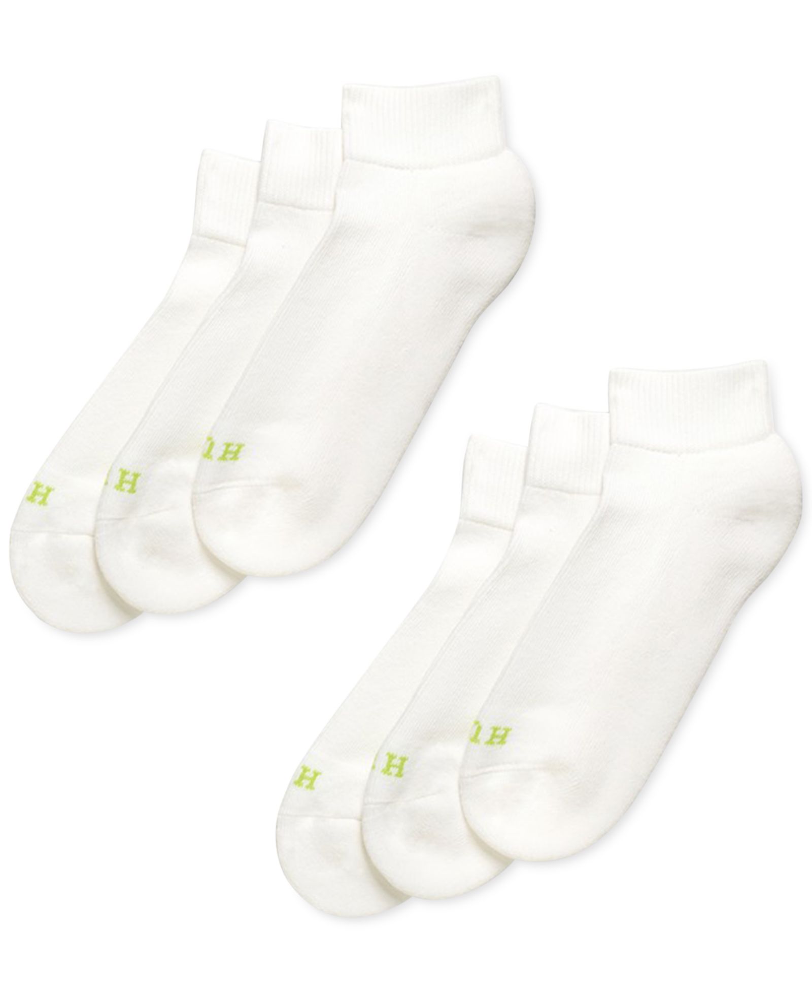 HUE® Women's Quarter Top 6 Pack Socks