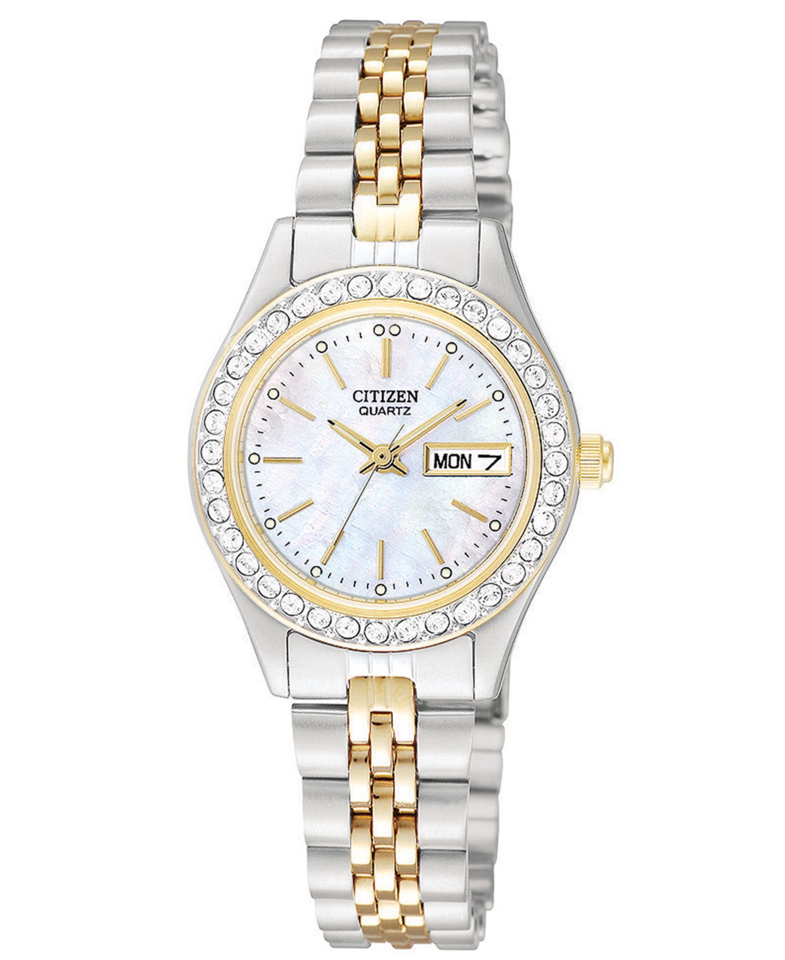 Женские часы Citizen Two Tone Stainless Steel Bracelet 26mm EQ0534-50D