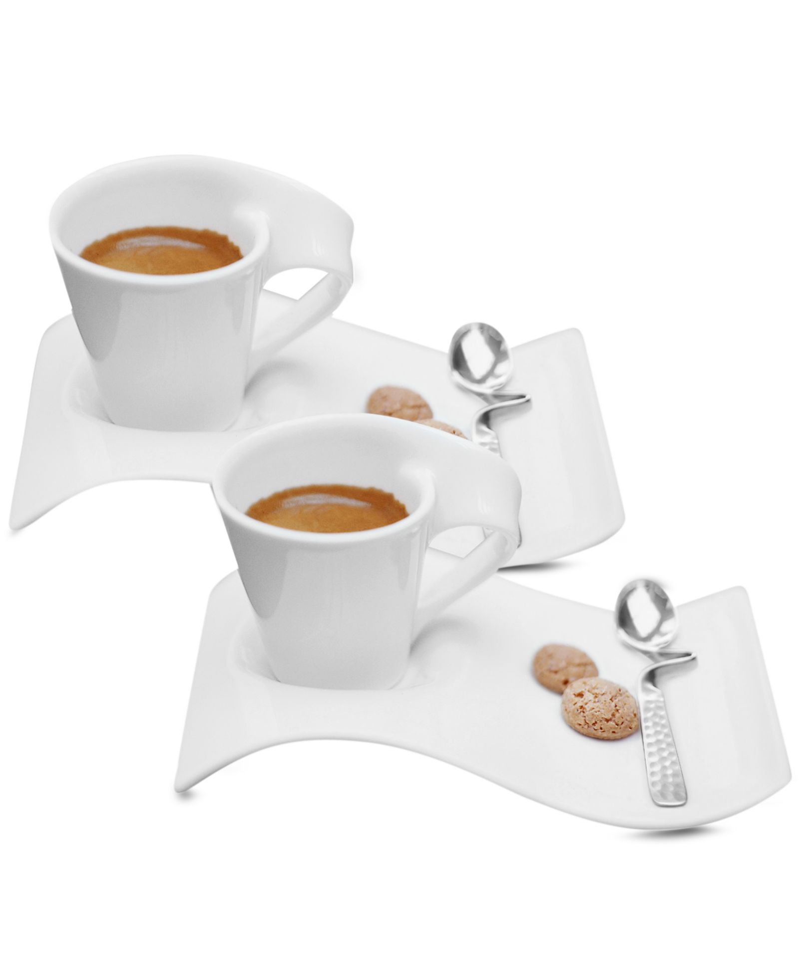 Набор чашек и блюдец Villeroy & Boch New Wave Caffè Espresso, сервировка на 2 персоны