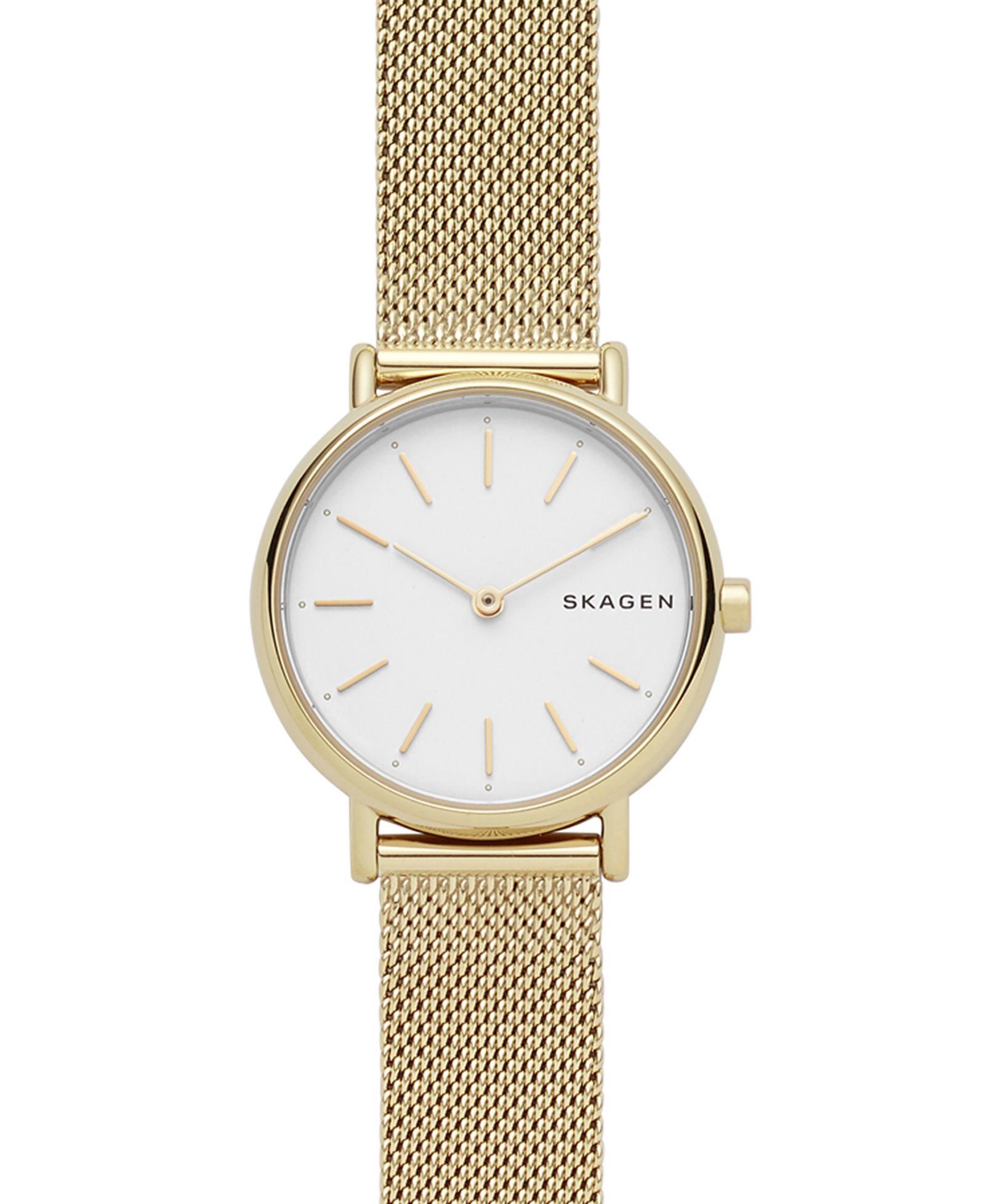 Skagen Women's Signatur Gold-Tone Stainless Steel Mesh Bracelet Watch 30mm
