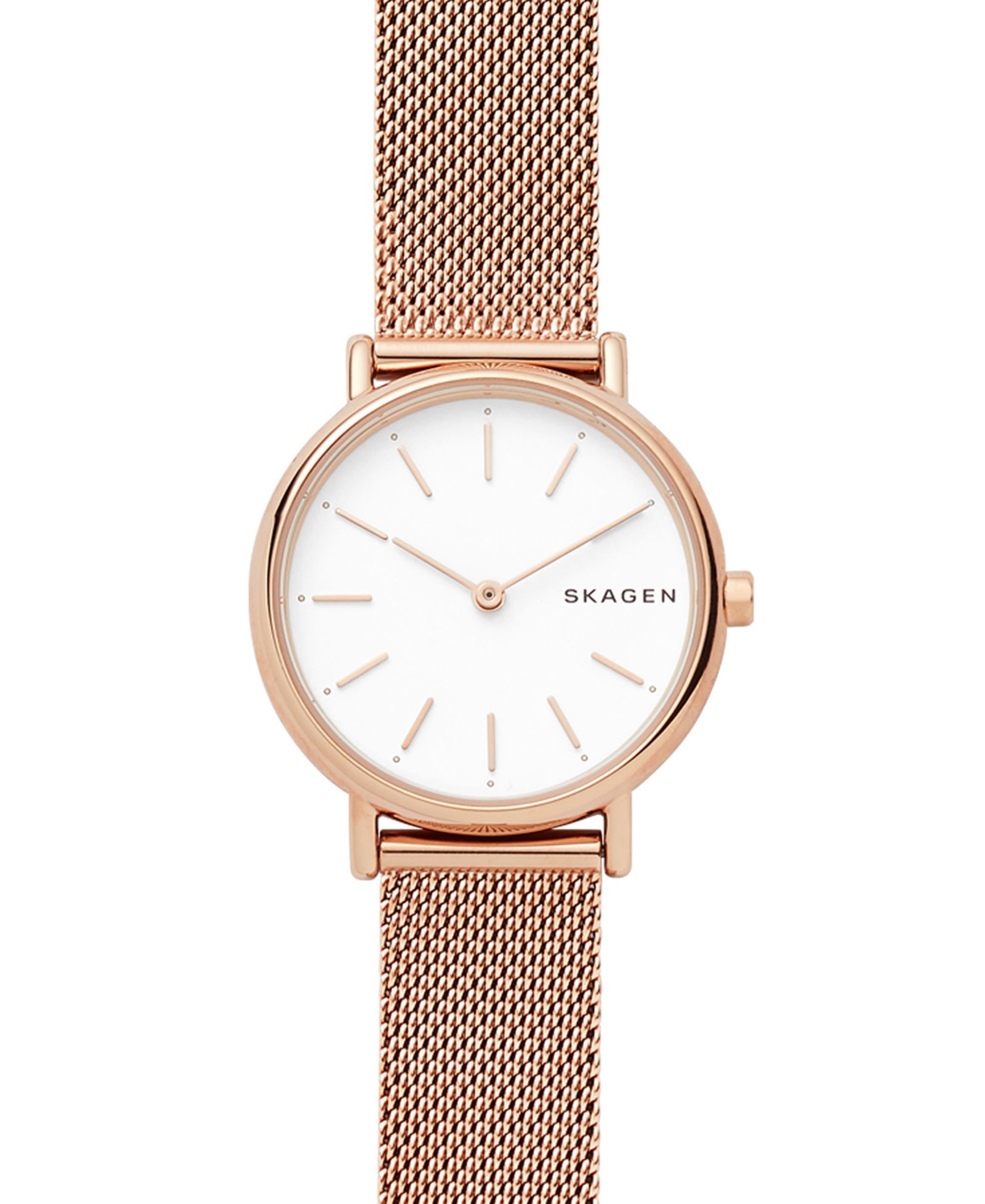 Skagen Women's Signatur Slim Rose Gold-Tone Stainless Steel Mesh Bracelet Watch 30mm