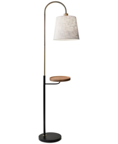Adesso Jeffrey Shelf Floor Lamp with USB Port