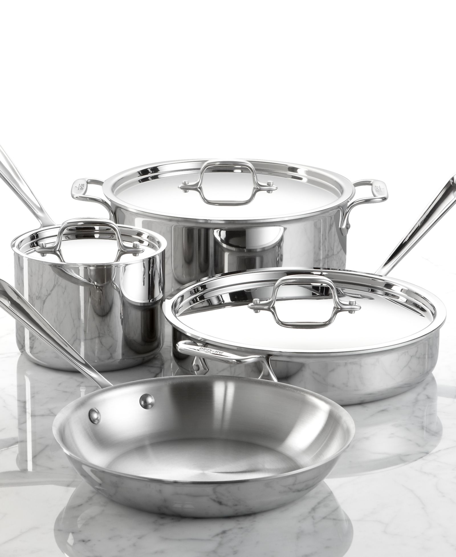 All-Clad D3 Stainless Steel 7 Piece Cookware Set, Exclusively at Macy’s