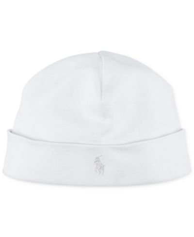 Хлопковая шапка Polo Ralph Lauren для новорожденных