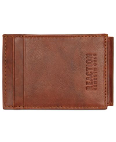 Kenneth Cole Reaction Men's Crunch Magnetic Front-Pocket Leather Wallet