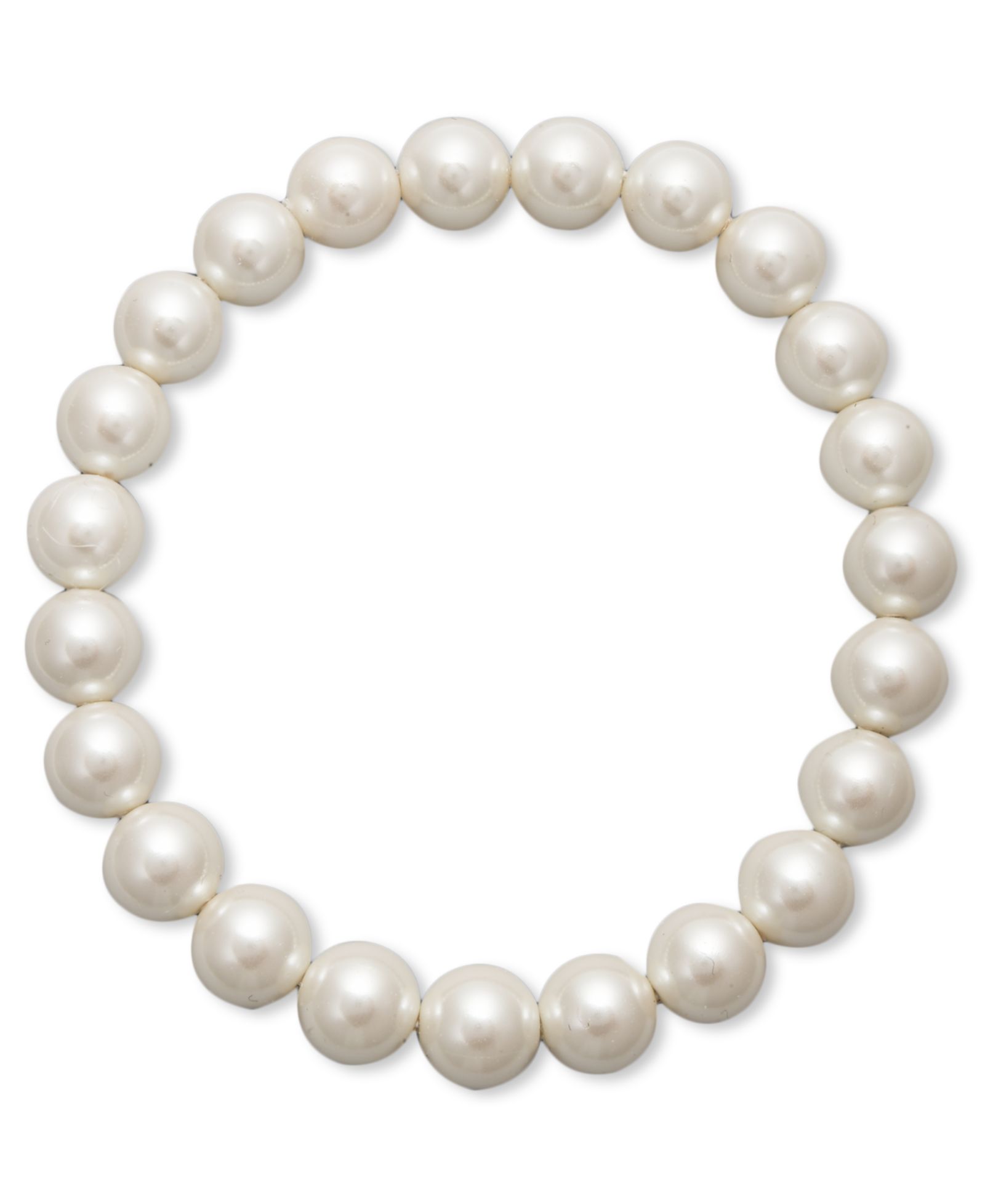 Браслет Charter Club Silver-Tone Imitation Pearl (8mm)