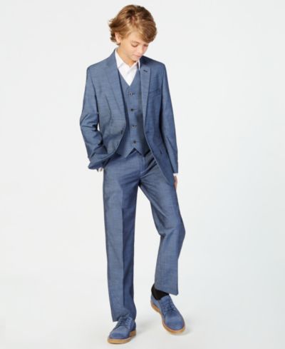 Мужские брюки Calvin Klein Big Boys Slim-Fit из гладкой ткани, пригодные для машинной стирки
