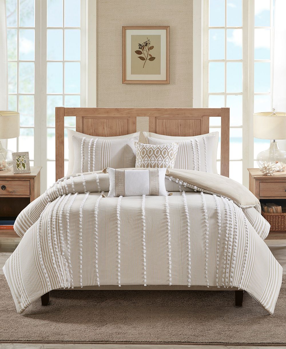 Harbor House Комплект из 3 пододеяльников Anslee Stripe, Full/Queen