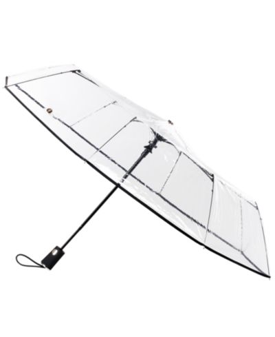 Totes 3-Section Auto-Open Clear Umbrella