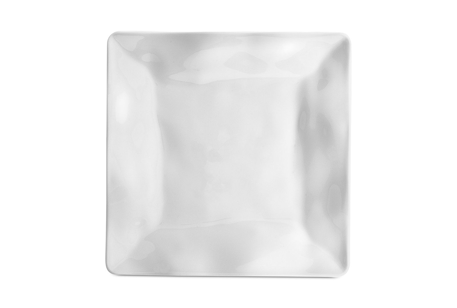 Q Squared Ruffle Melamine Square Salad Plates, Set of 4