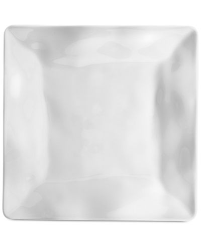 Q Squared Ruffle Melamine Square Salad Plates, Set of 4