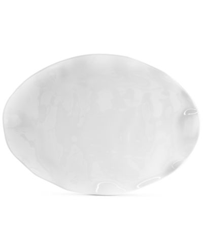 Q Squared Ruffle Melamine Small Oval Platter