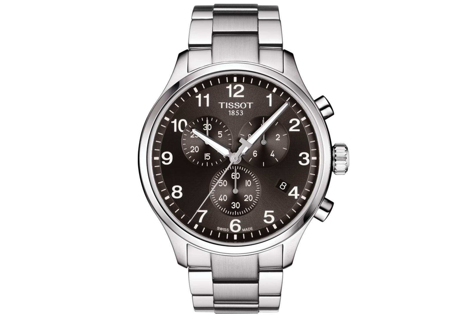Tissot Мужские швейцарские часы Chronograph T-Sport Stainless Steel, 45mm