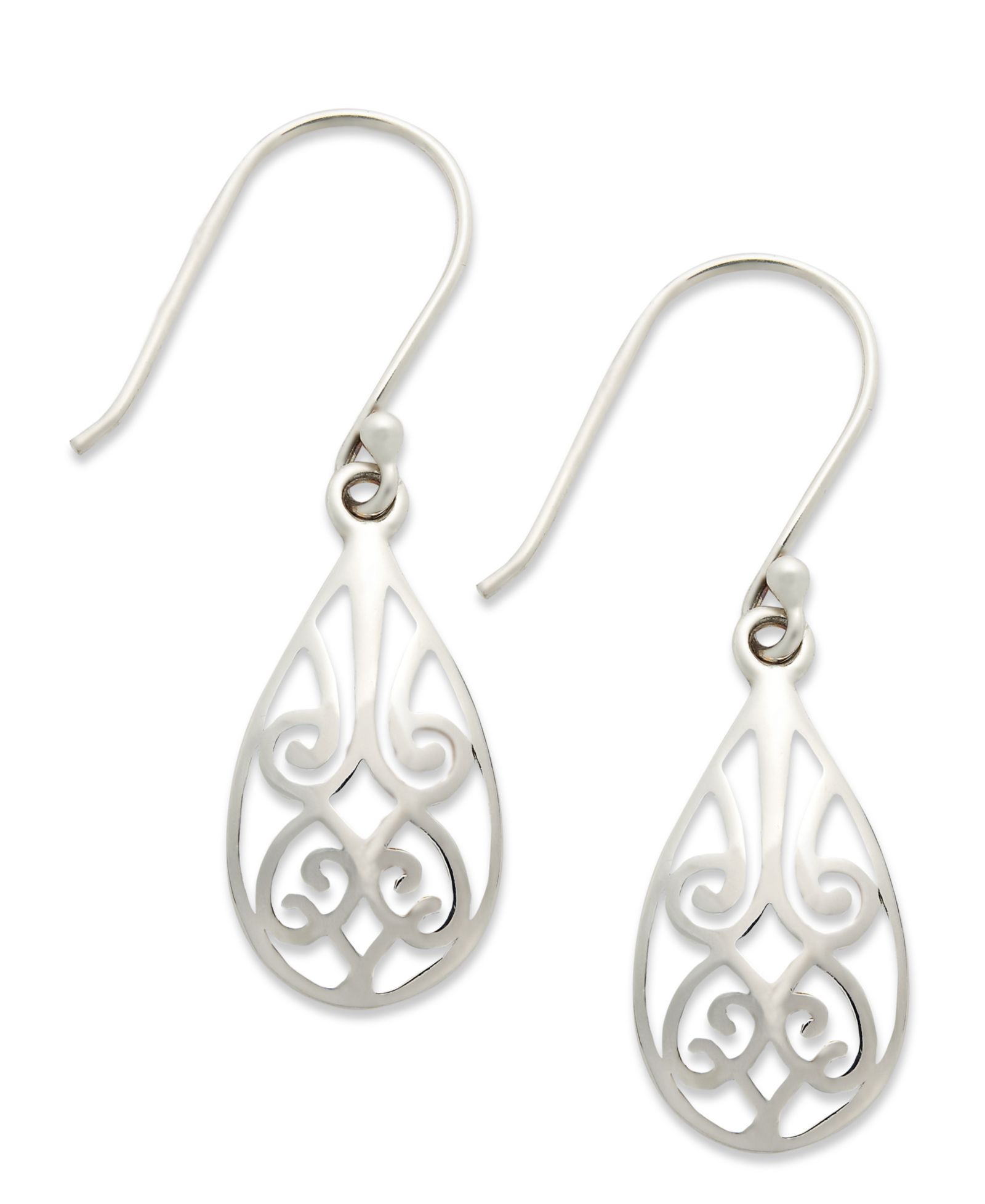 Серьги Giani Bernini Filigree Teardrop из 18k Gold over Sterling Silver