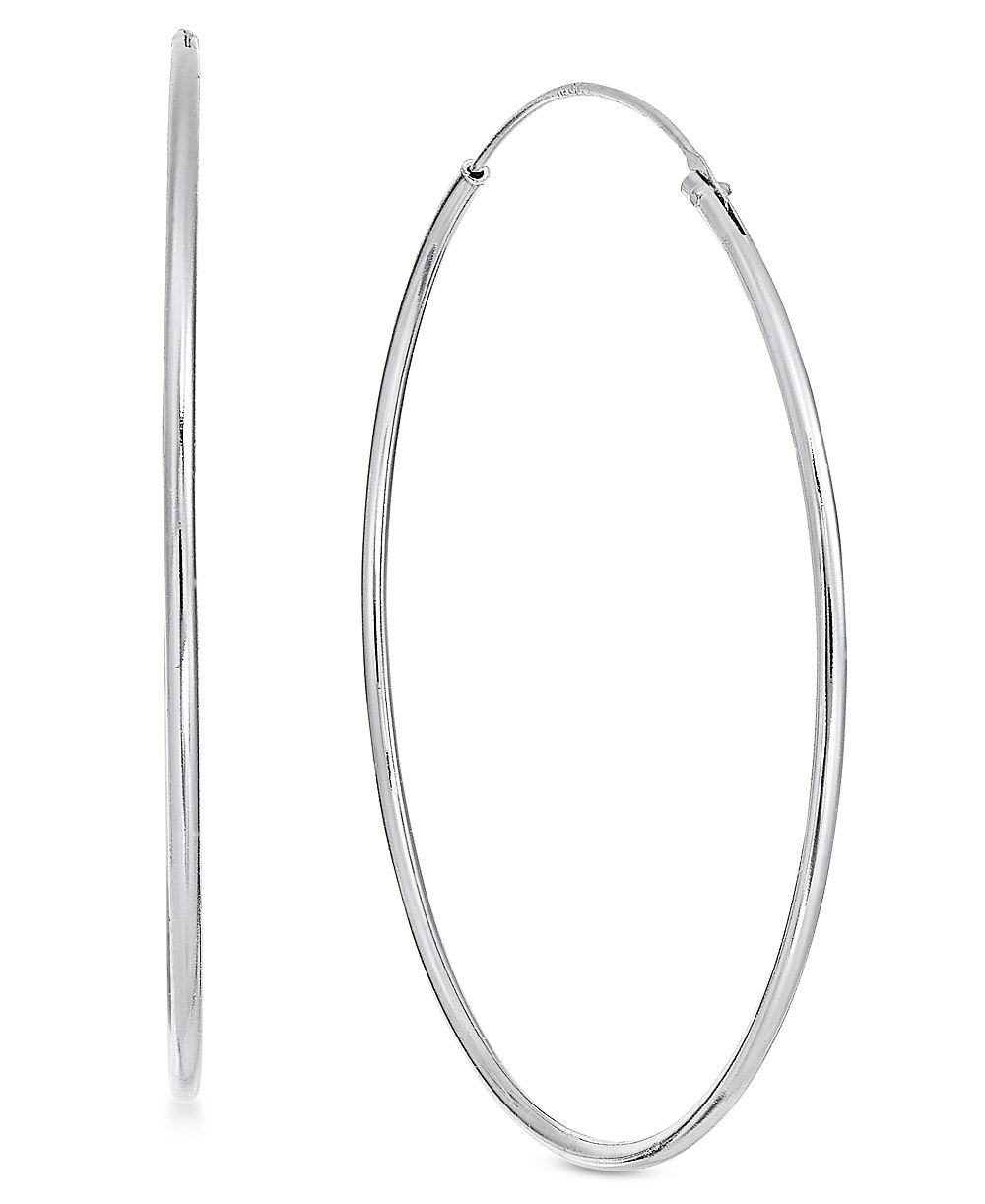Серьги-кольца And Now This Silver Plated Endless Wire Medium Hoop