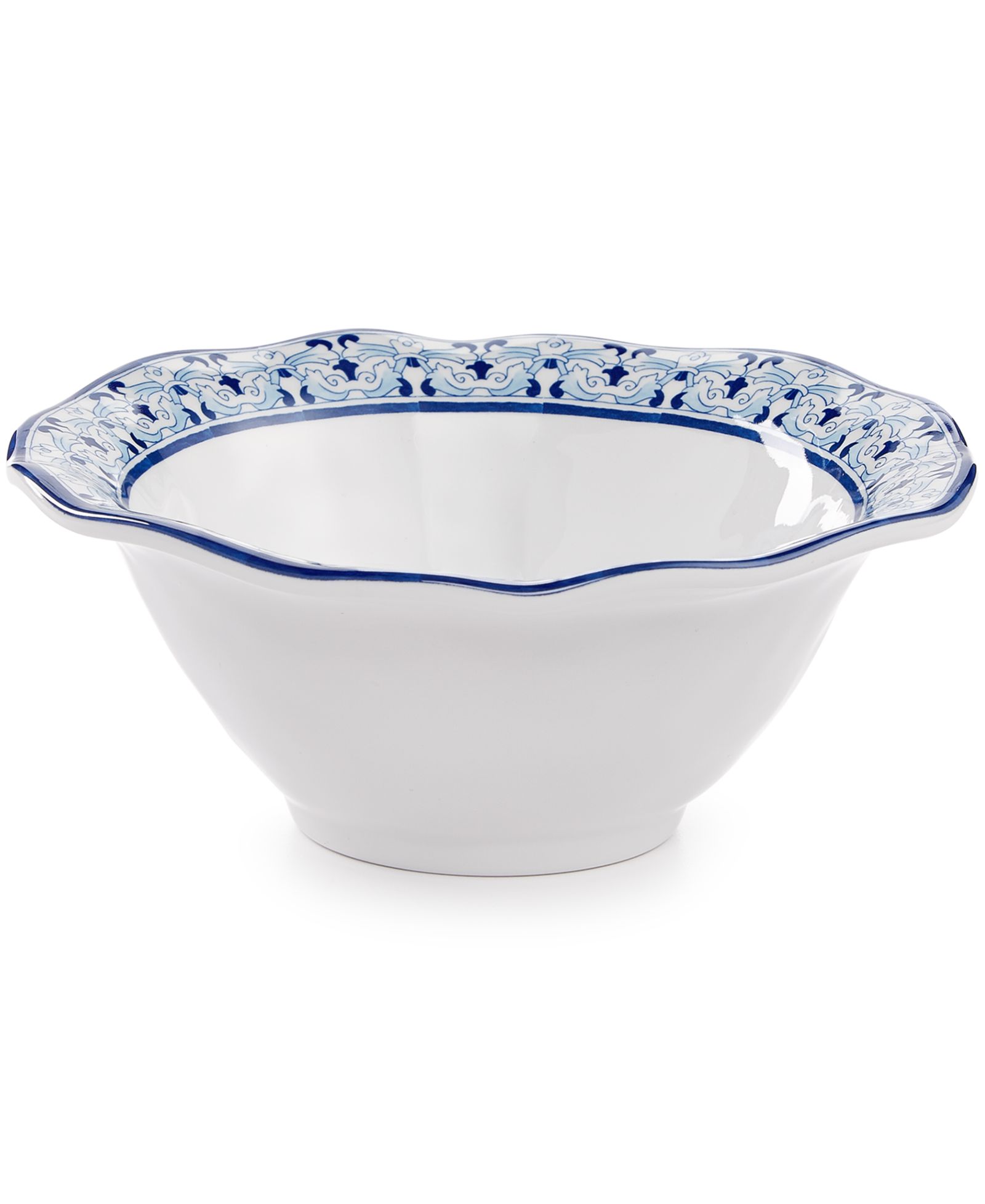 Q Squared Talavera Azul меламиновая миска для хлопьев 6.5" набор из 4 шт
