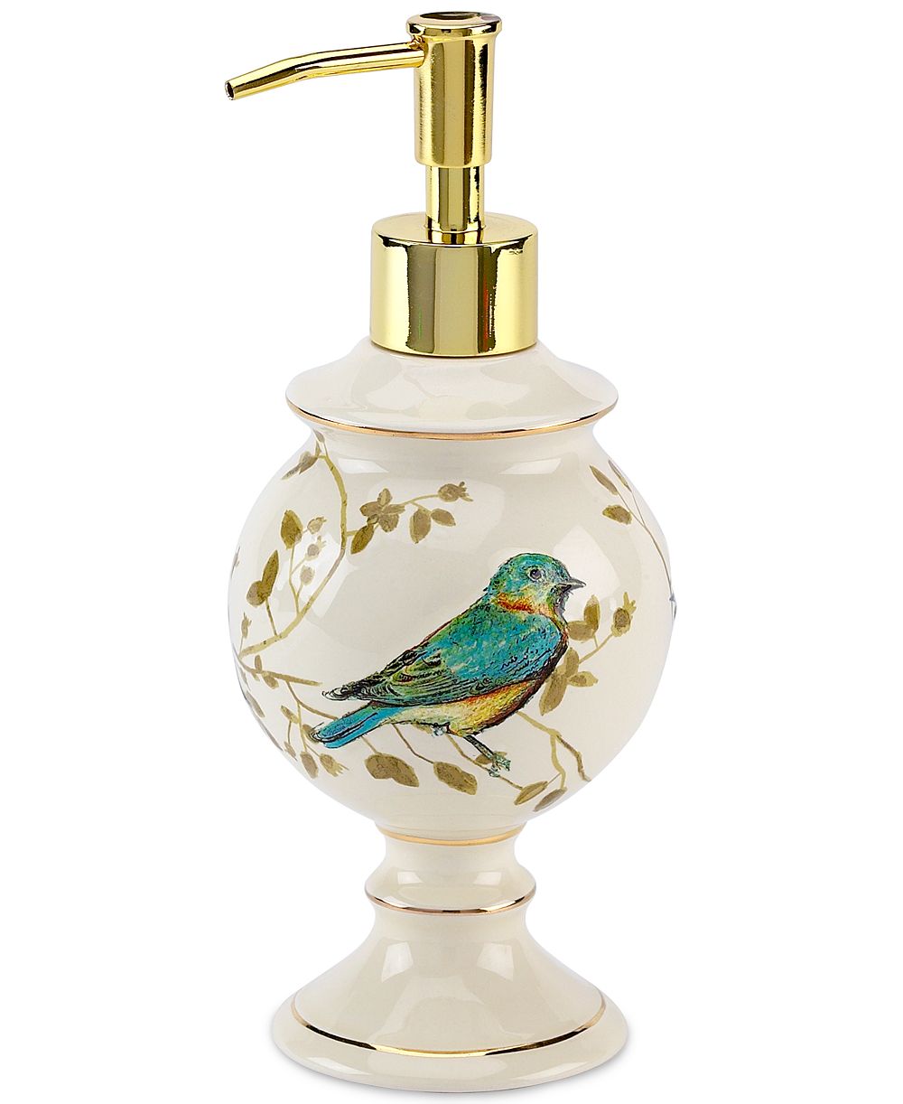 Керамический дозатор для мыла/лосьона Avanti Gilded Birds Gold-Accent