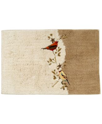 Хлопковый коврик для ванной Avanti Gilded Birds с декором, 20" x 30"