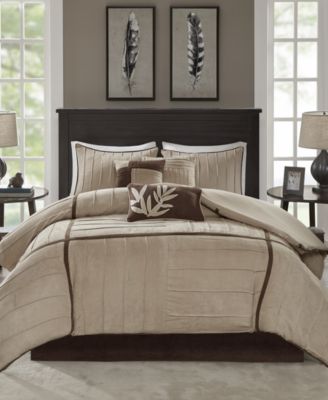 Madison Park Dune Faux-Suede 7-Pc. Comforter Set, Queen