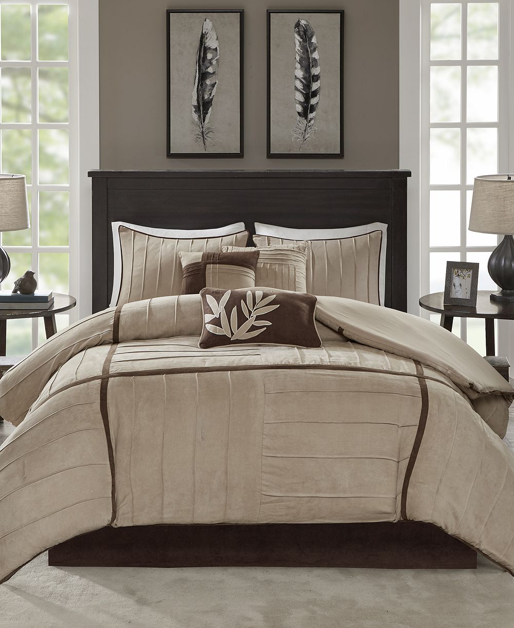 Madison Park Dune Faux-Suede 7-Pc. Comforter Set, King