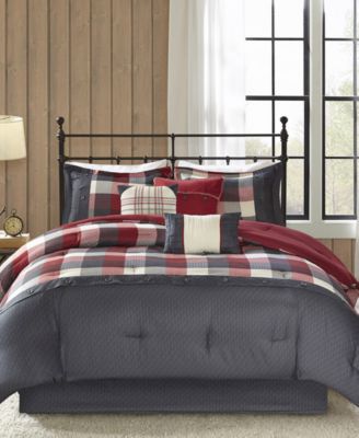 Комплект из 7 предметов Madison Park Ridge Herringbone Comforter Set, California King
