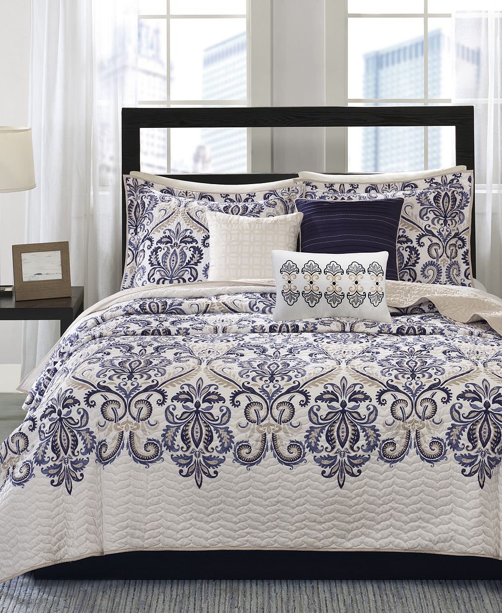 Madison Park Cali Quilted 6-Pc. Quilt Set, Full/Queen