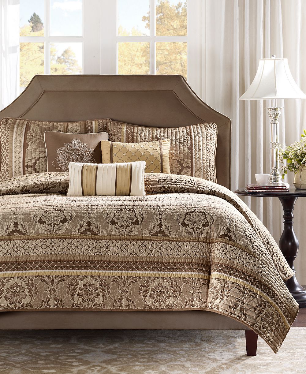 Madison Park Bellagio Jacquard 6-Pc. Quilt Set, King