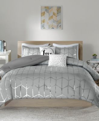 Intelligent Design Raina металлический комплект постельного белья 5-Pc. Comforter Set, King/California King