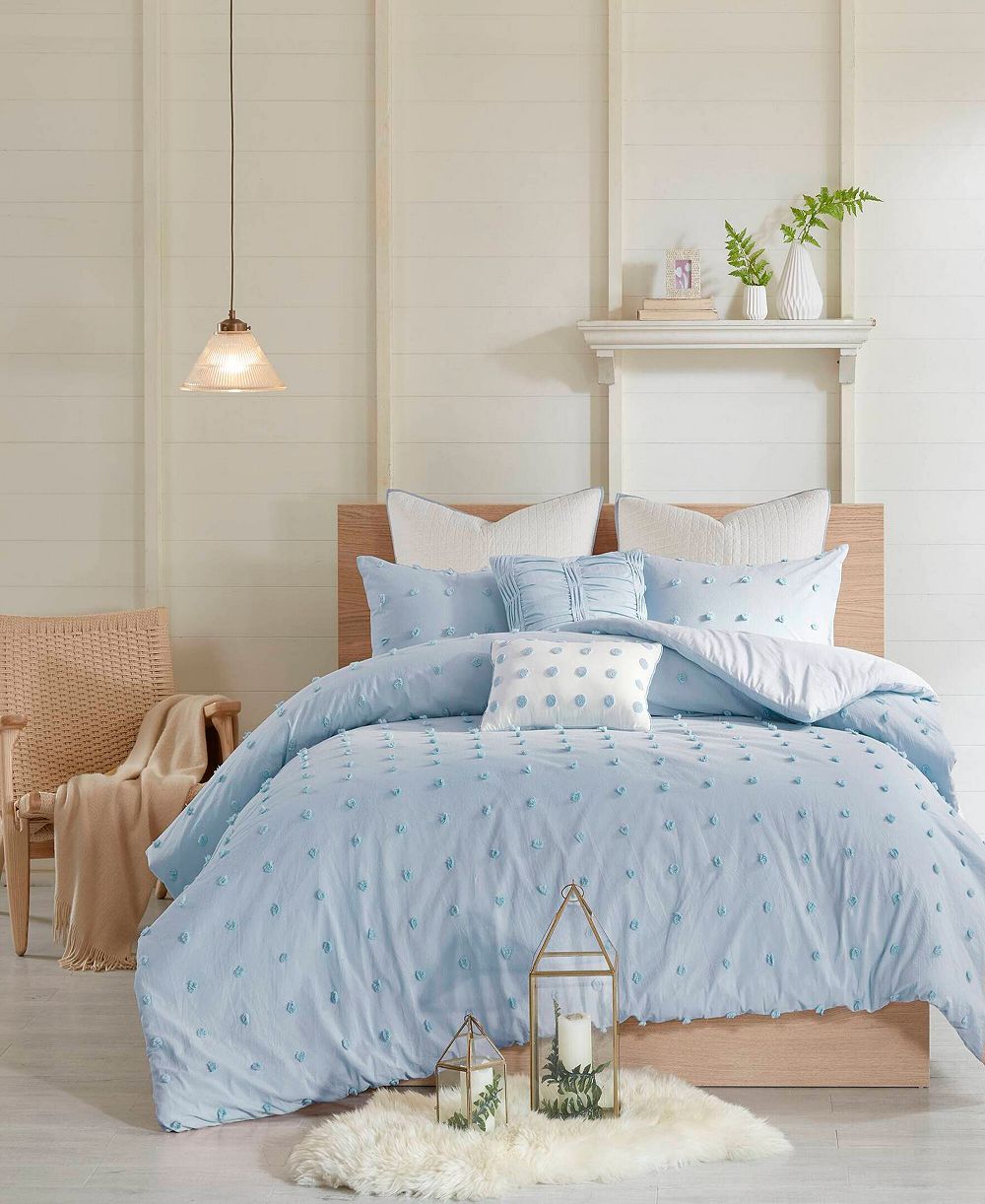 Intelligent Design Brooklyn Jacquard Cotton 7-Pc. Duvet Cover Set, Full/Queen