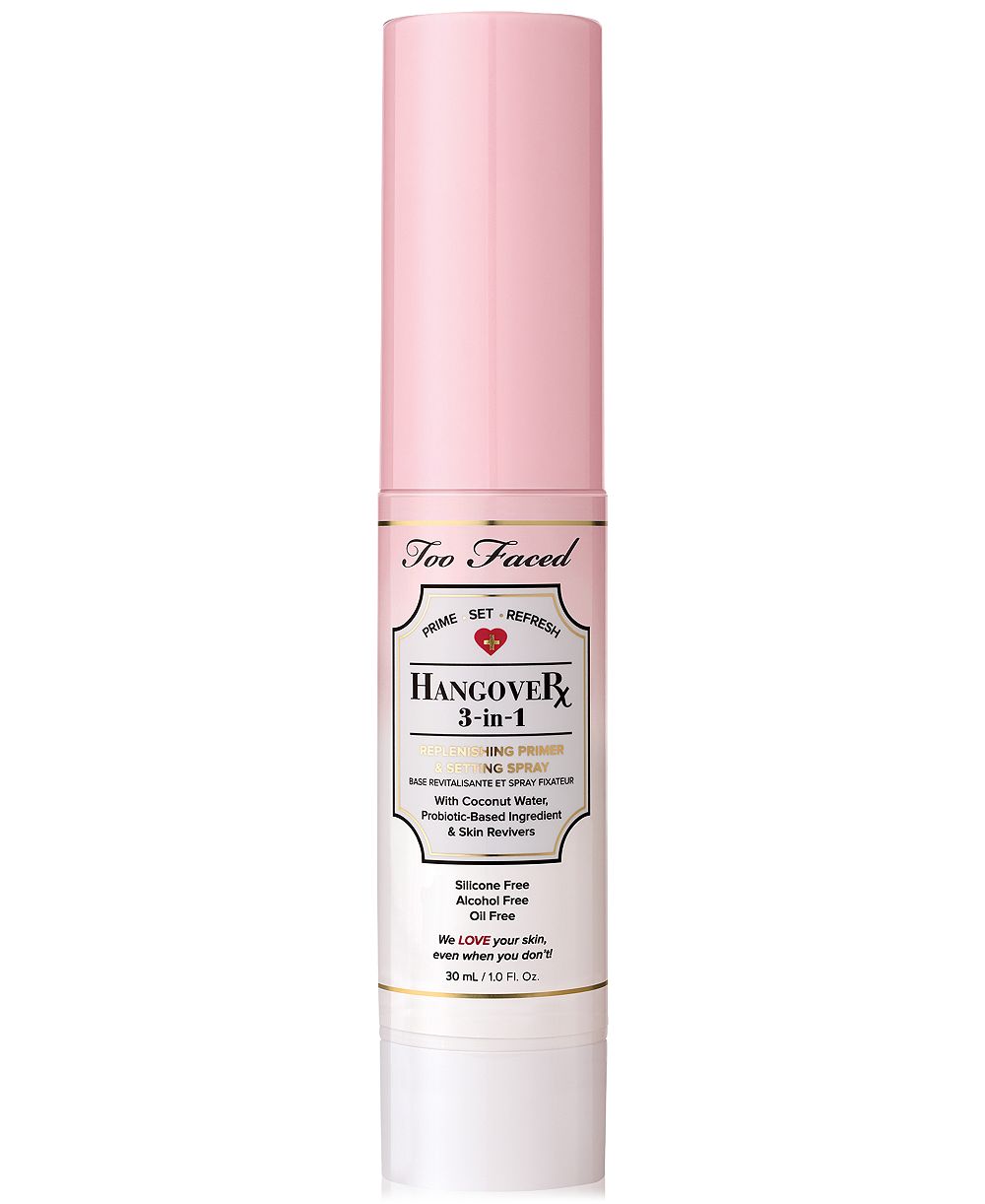 Too Faced Travel-Size Hangover 3-In-1 Replenishing Primer & Setting Spray, 30 ml