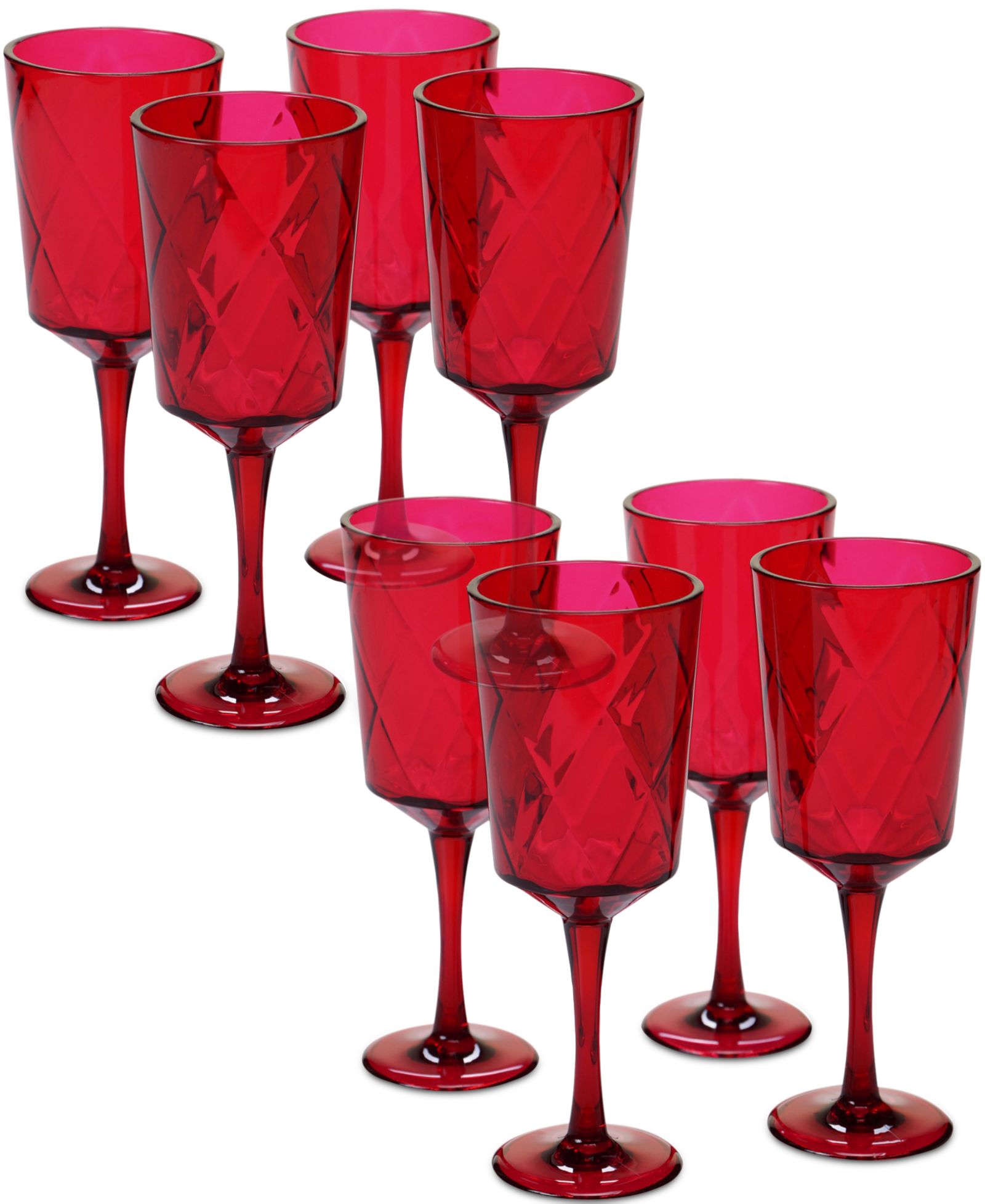 Набор из 8 бокалов Certified International Ruby Diamond Acrylic