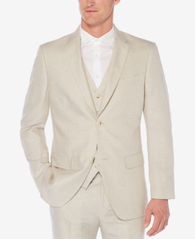 Perry Ellis Men's Herringbone Linen Blazer