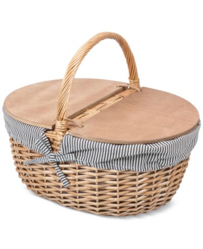 Корзина для пикника Picnic Time Country Navy & White Striped