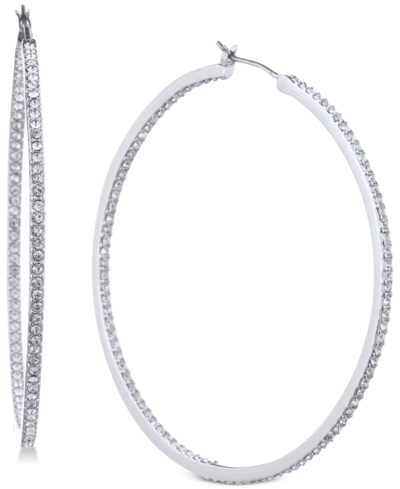 Givenchy серьги-кольца Pavé 2" Medium
