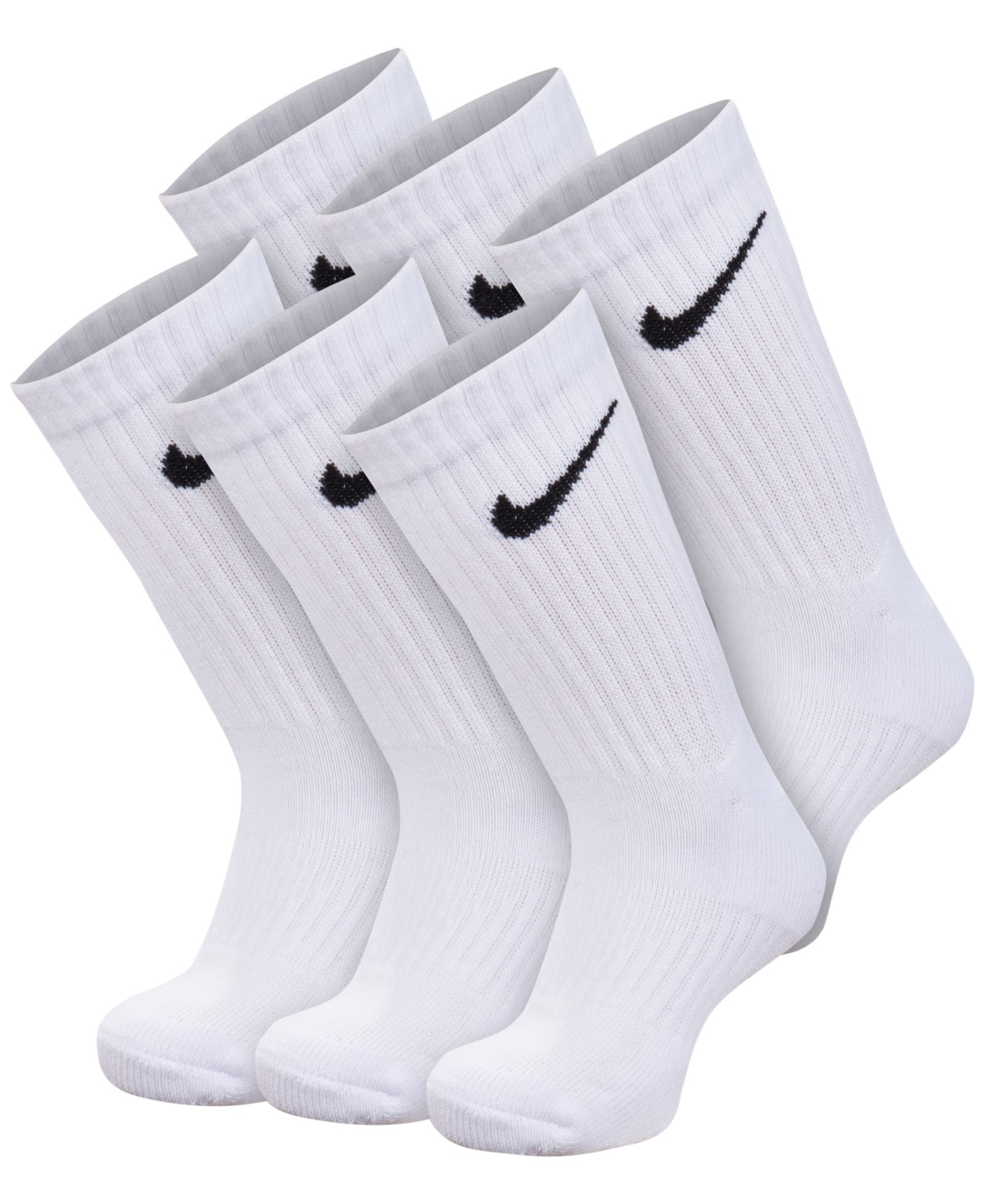 Nike Kids' 5-7 Performance Crew Socks, 6-Pack