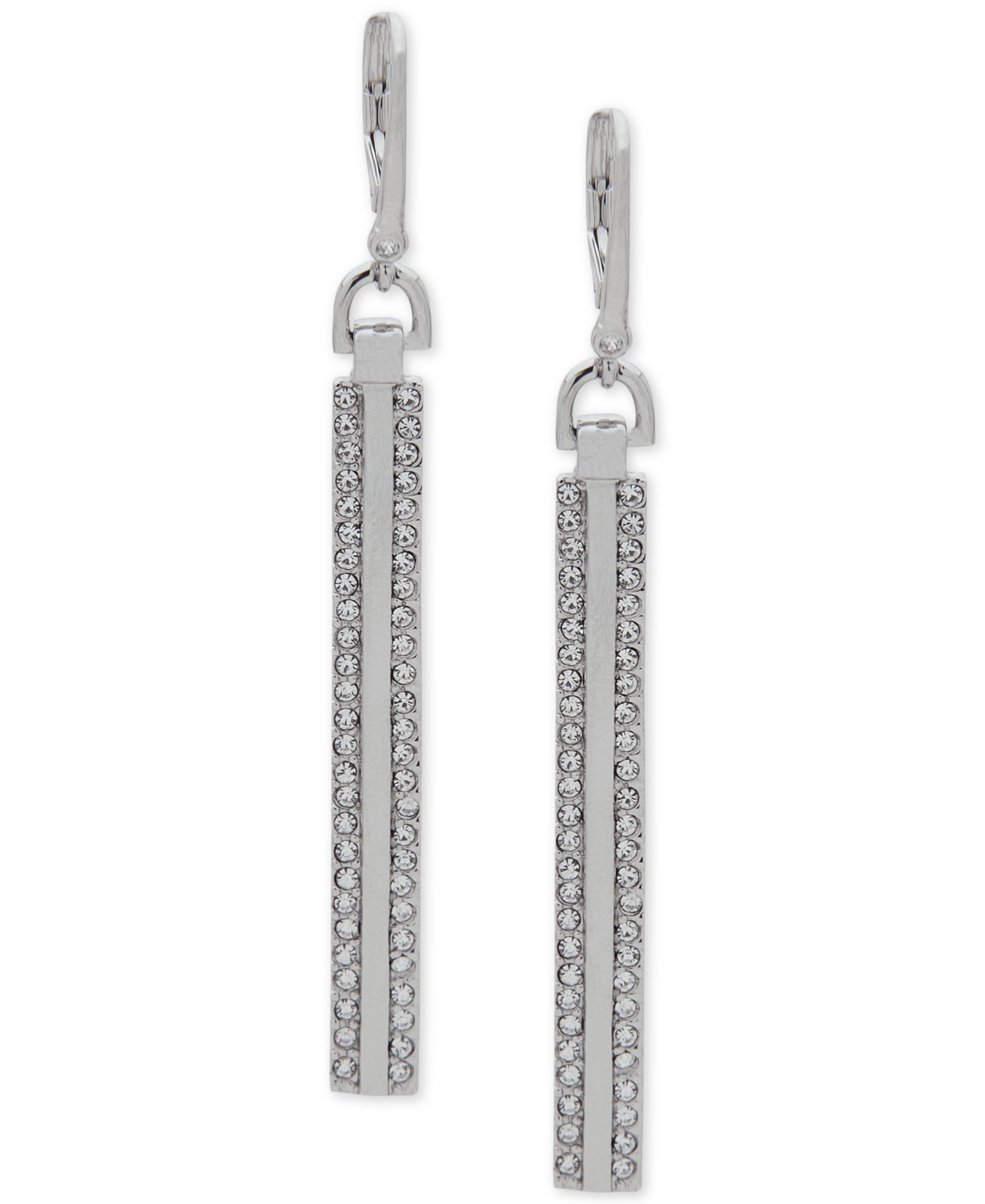 Серьги-подвески DKNY Pavé Linear Drop Earrings