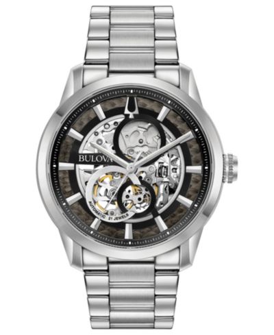 Мужские автоматические часы Bulova Sutton Stainless Steel Bracelet 43mm