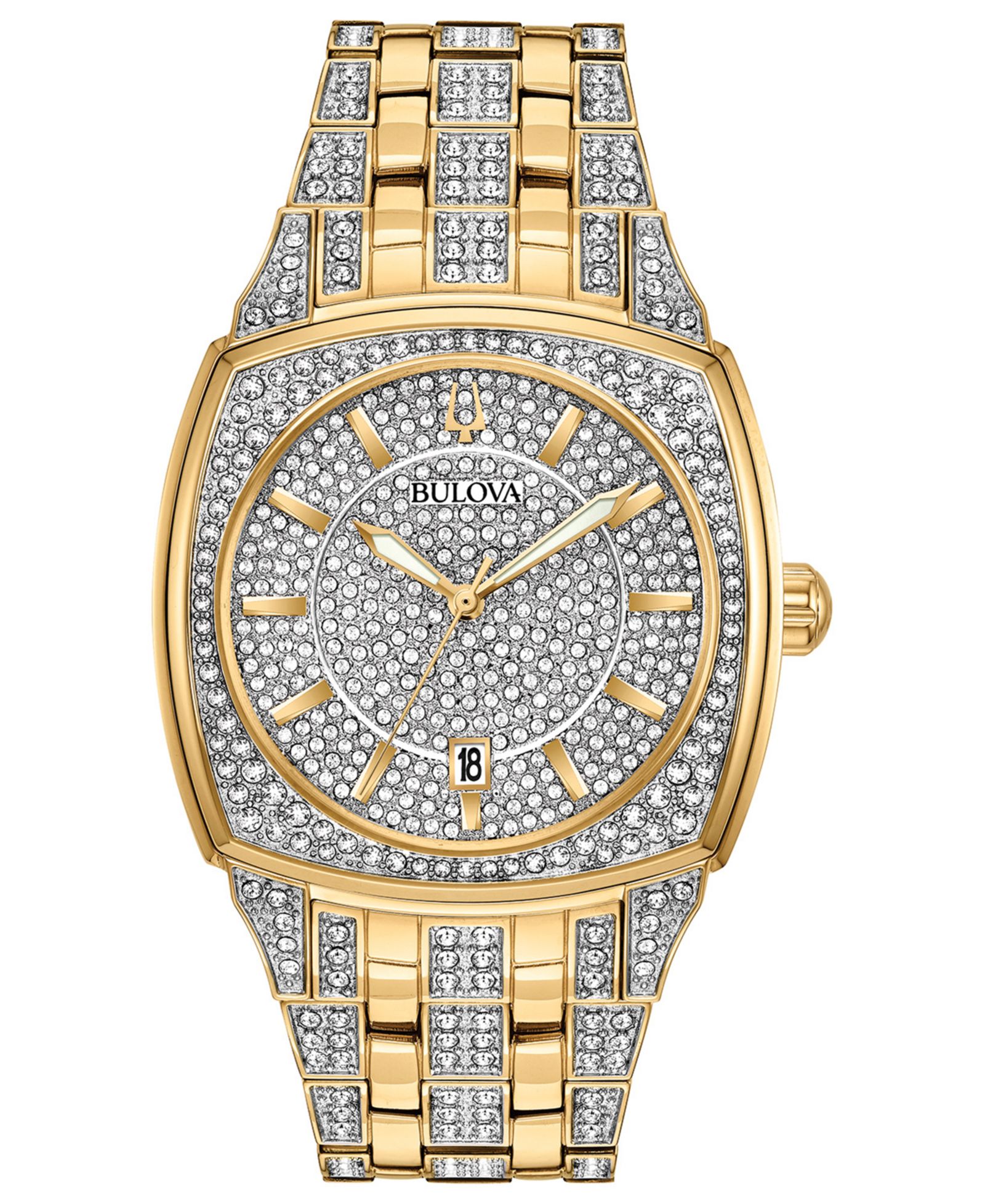 Bulova Men's Two-Tone Stainless Steel & Crystal-Accent Bracelet Watch 40mm